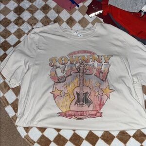 Johnny Cash Graphic Tee - Cream